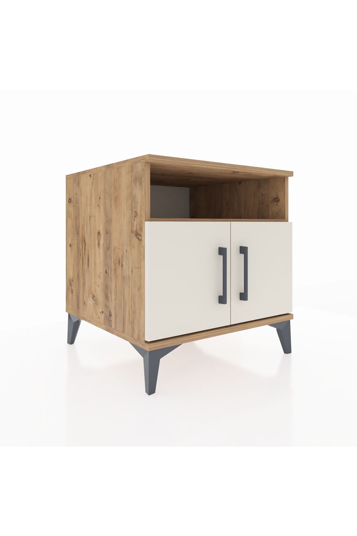 Kronos Komodin 2 Raflı 2 Kapaklı 60x59x64 - S78M009V7C