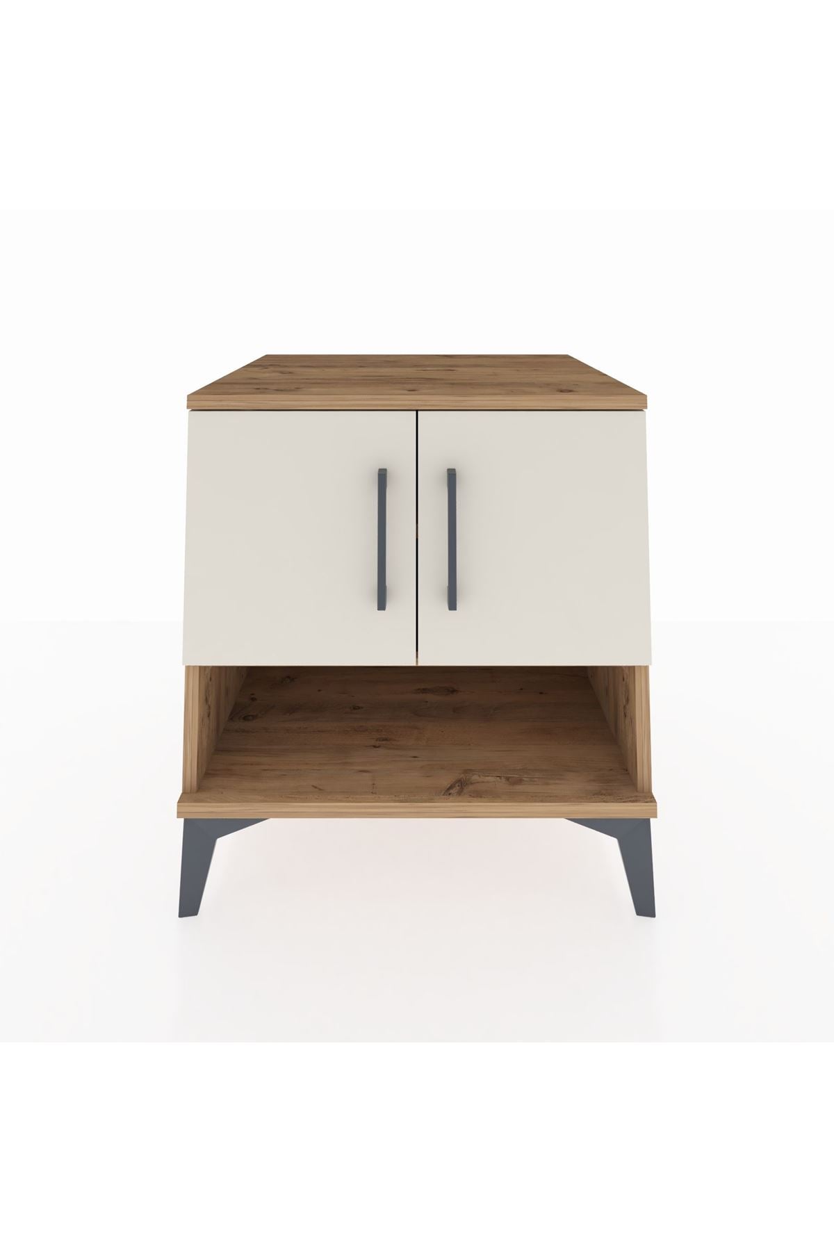 Kronos Komodin 2 Raflı 2 Kapaklı 60x59x64 - S78M010V7C