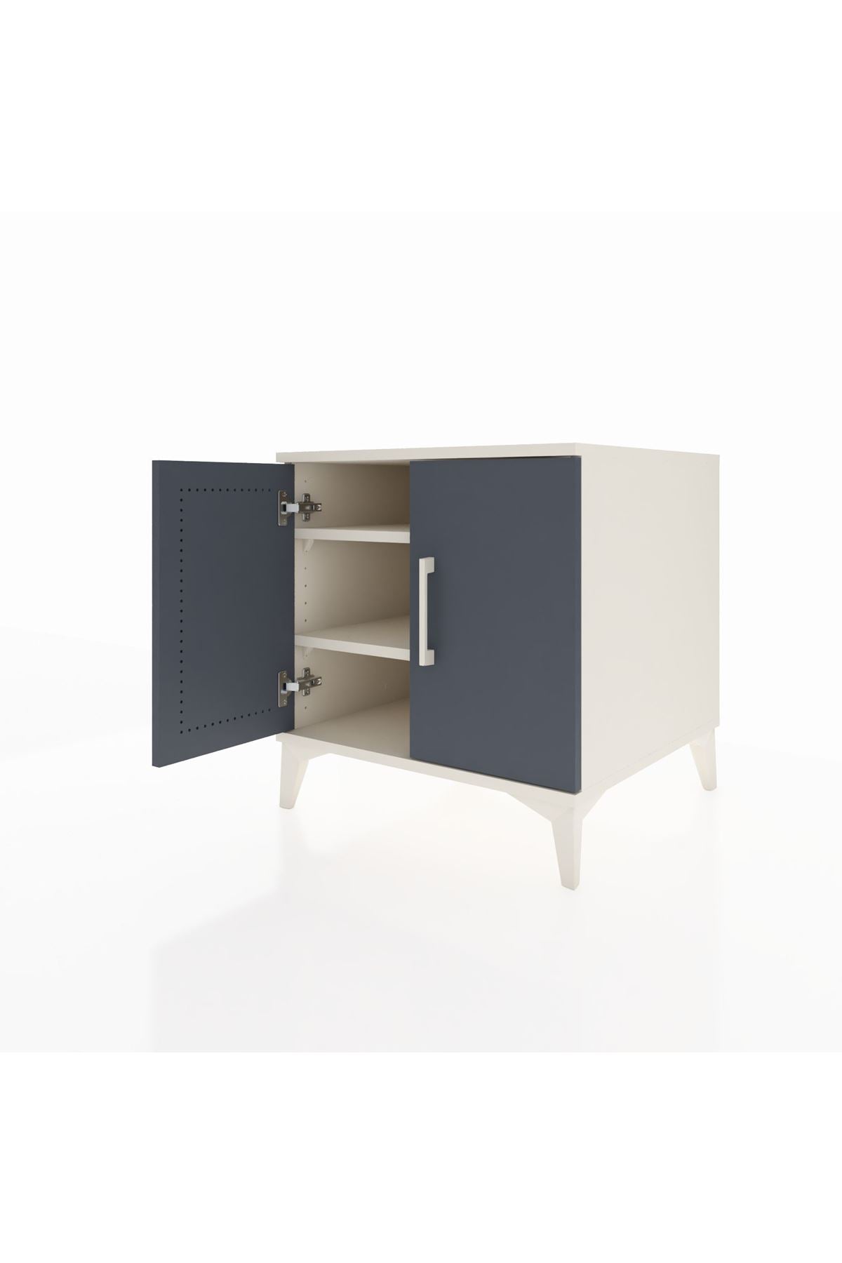 Kronos Komodin 2 Raflı 2 Kapaklı 60x59x64 - S78M011V2C