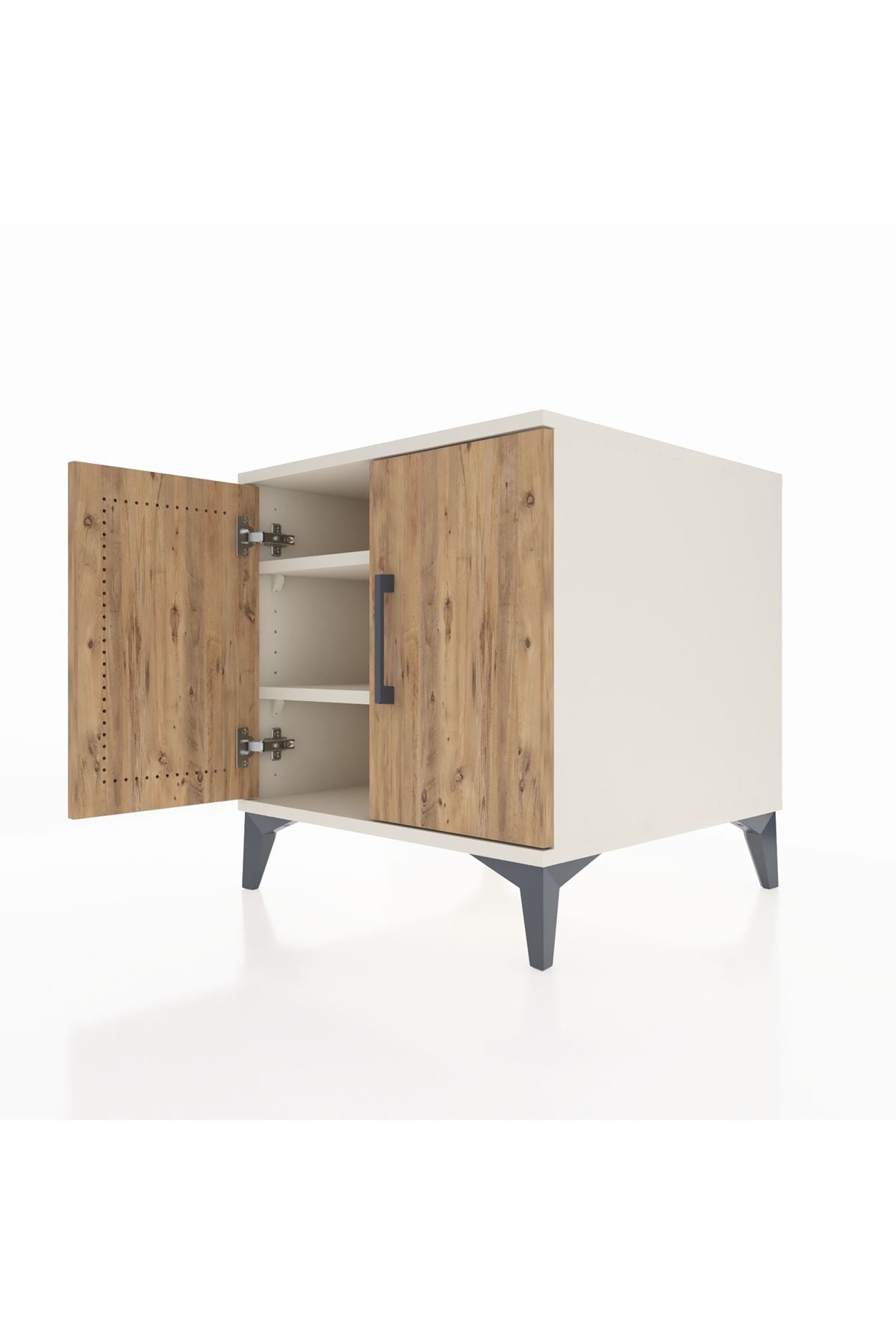 Kronos Komodin 2 Raflı 2 Kapaklı 60x59x64 - S78M011V3C