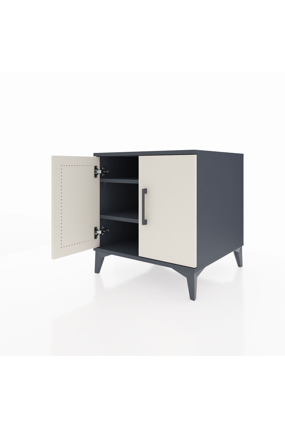 Kronos Komodin 2 Raflı 2 Kapaklı 60x59x64 - S78M011V4C