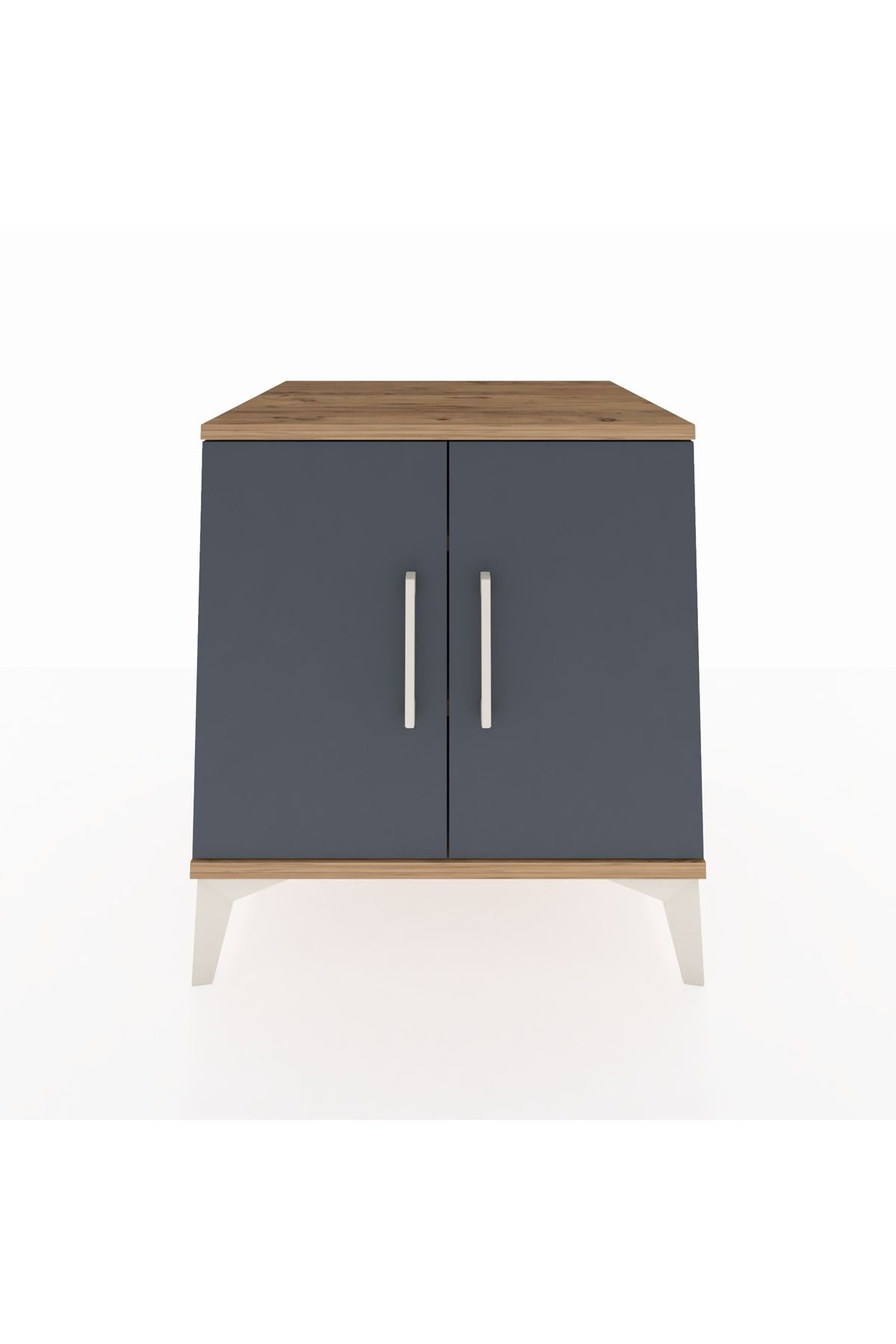 Kronos Komodin 2 Raflı 2 Kapaklı 60x59x64 - S78M011V8C