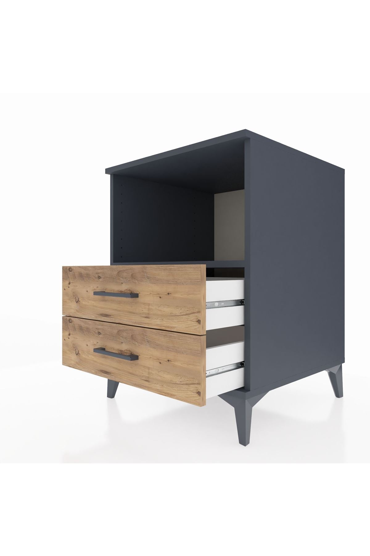 Kronos Komodin Tek Raflı 2 Çekmeceli 60x59x80 - S79M003V6C