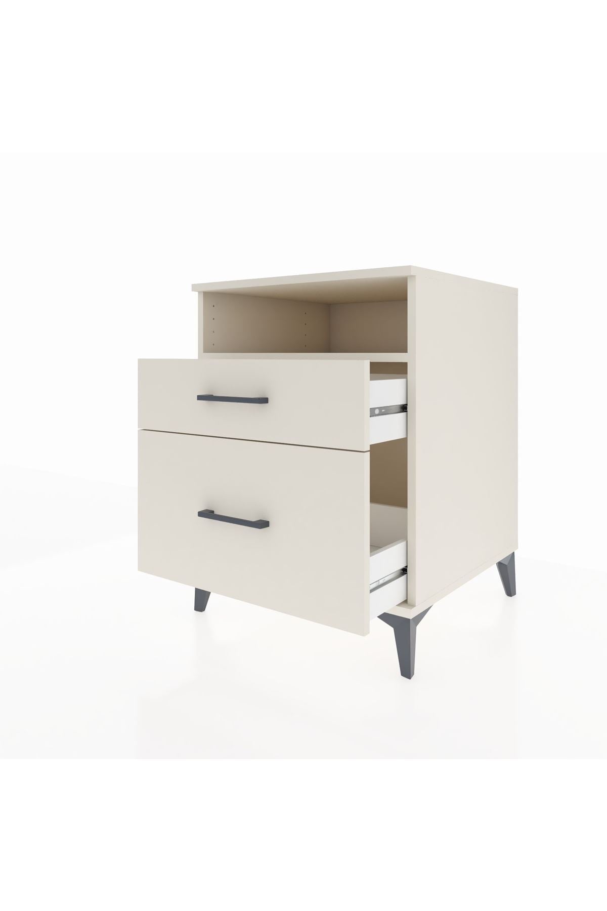 Kronos Komodin Tek Raflı 2 Çekmeceli 60x59x80 - S79M006V1C