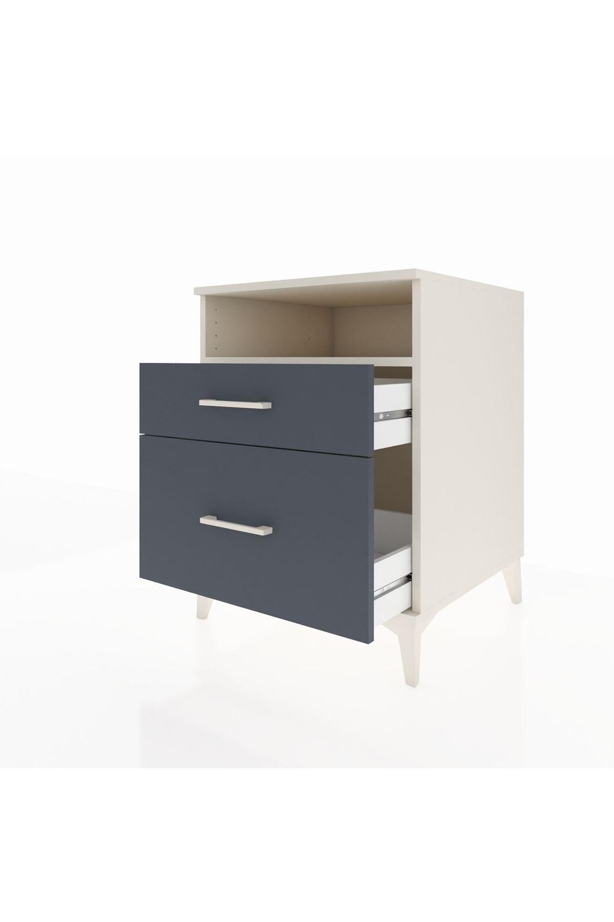 Kronos Komodin Tek Raflı 2 Çekmeceli 60x59x80 - S79M006V2C