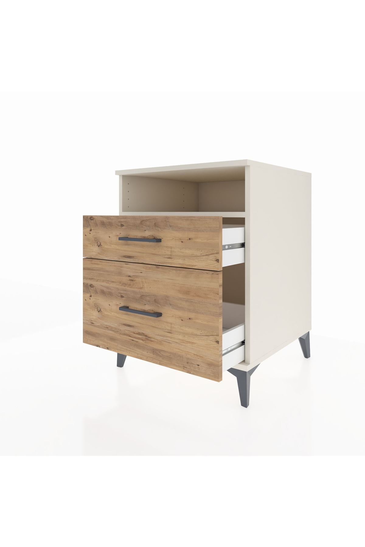 Kronos Komodin Tek Raflı 2 Çekmeceli 60x59x80 - S79M006V3C