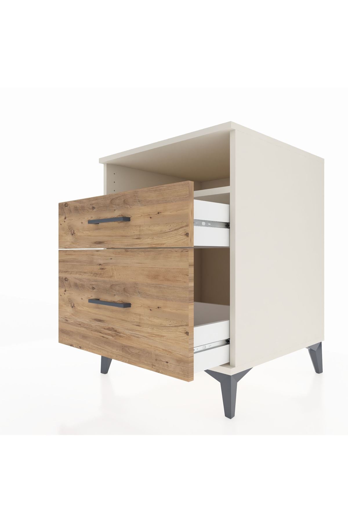 Kronos Komodin Tek Raflı 2 Çekmeceli 60x59x80 - S79M006V3C