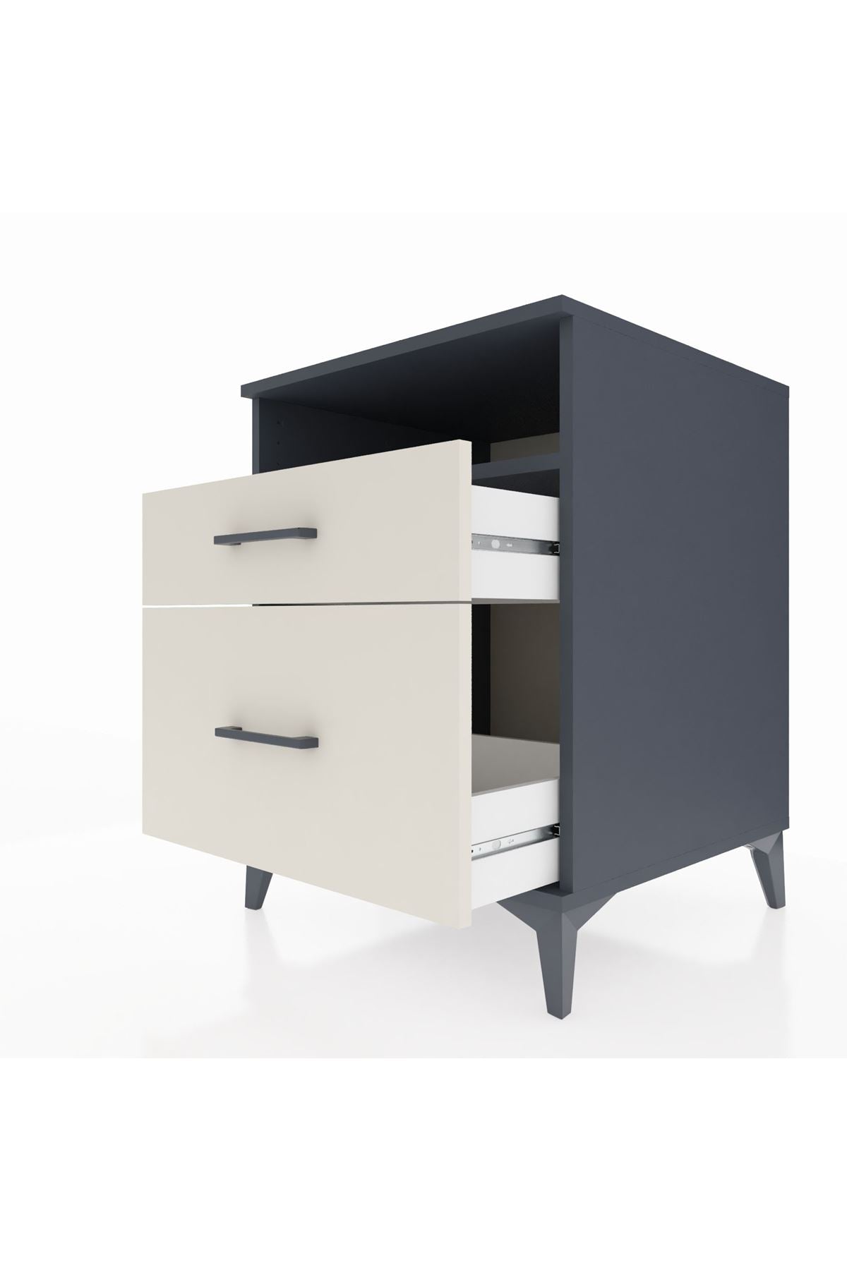 Kronos Komodin Tek Raflı 2 Çekmeceli 60x59x80 - S79M006V4C