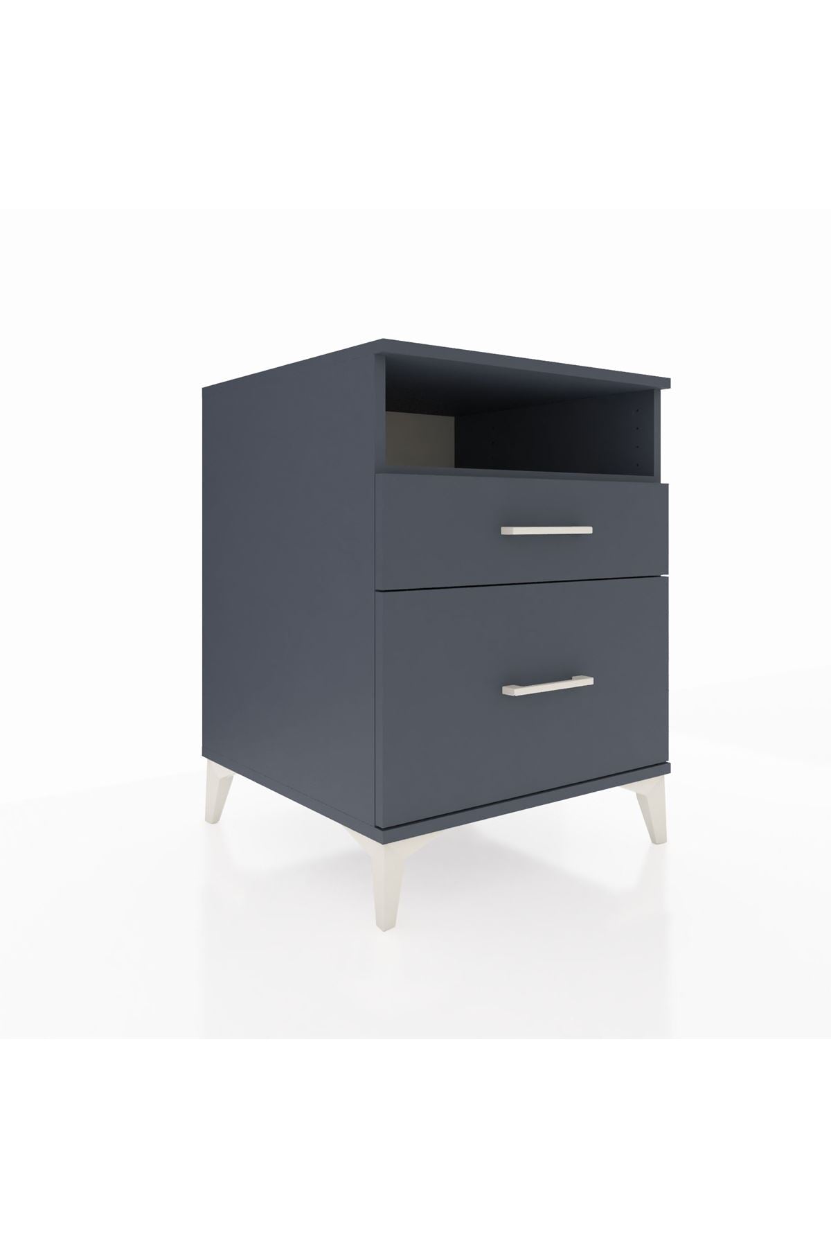 Kronos Komodin Tek Raflı 2 Çekmeceli 60x59x80 - S79M006V5C