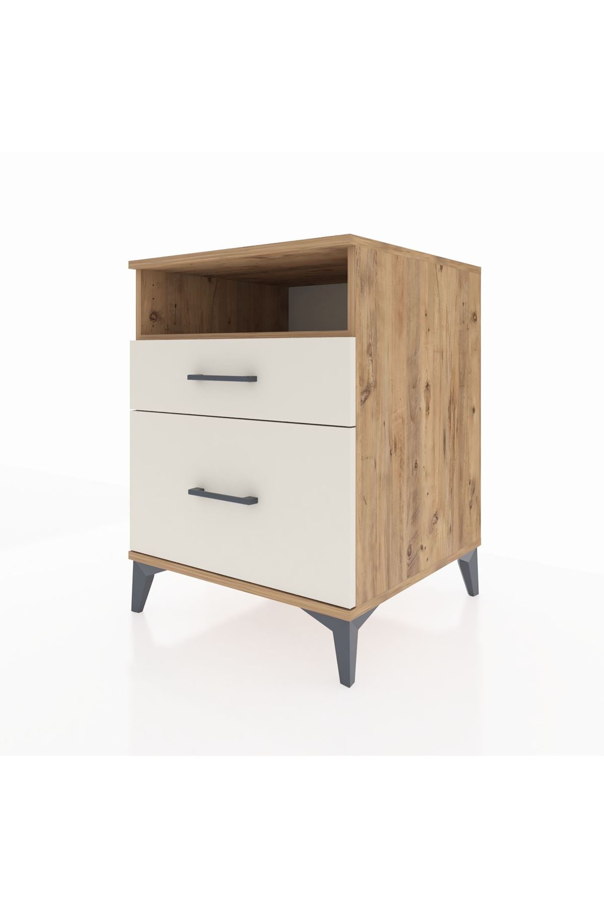 Kronos Komodin Tek Raflı 2 Çekmeceli 60x59x80 - S79M006V7C