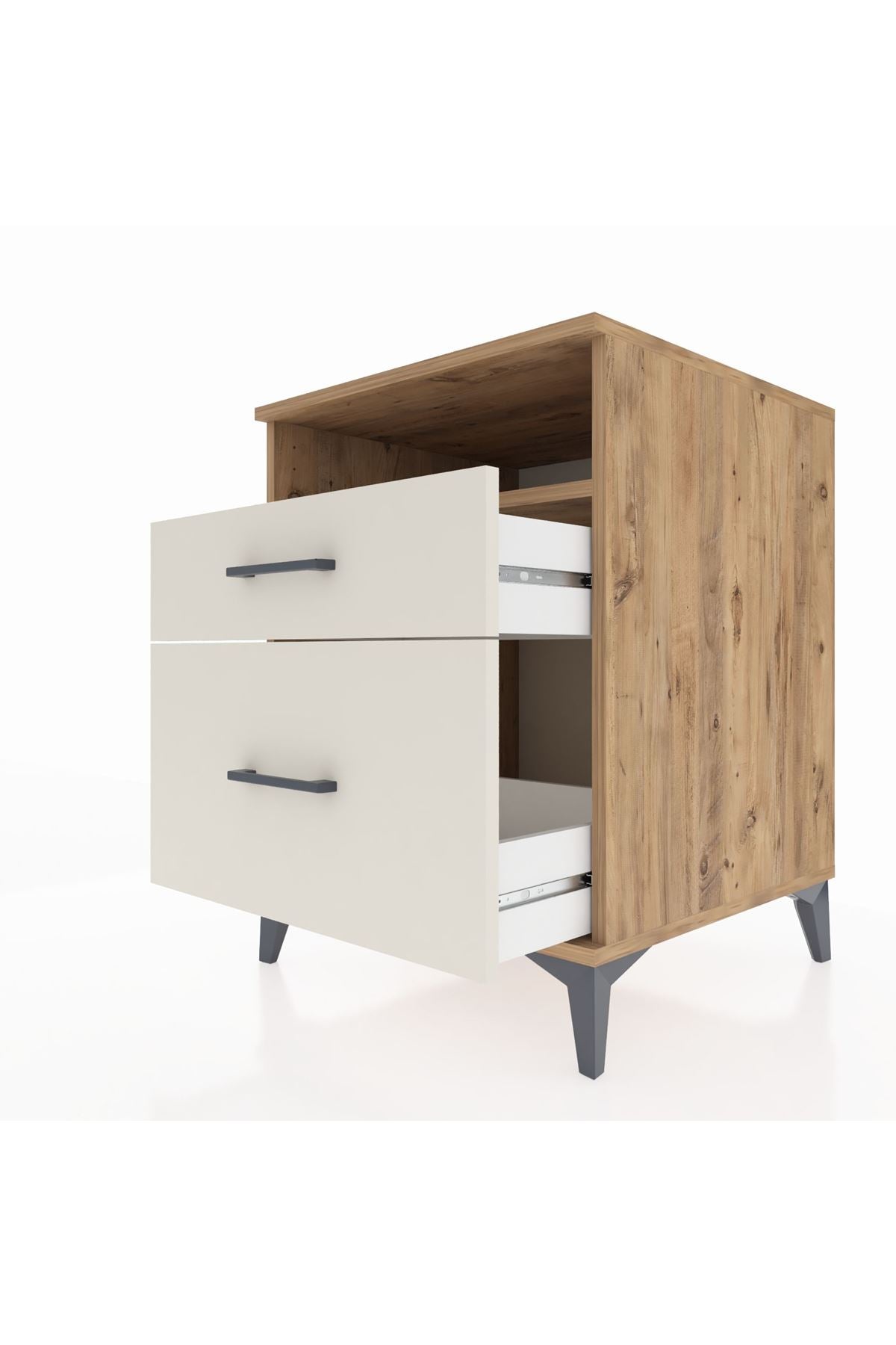 Kronos Komodin Tek Raflı 2 Çekmeceli 60x59x80 - S79M006V7C