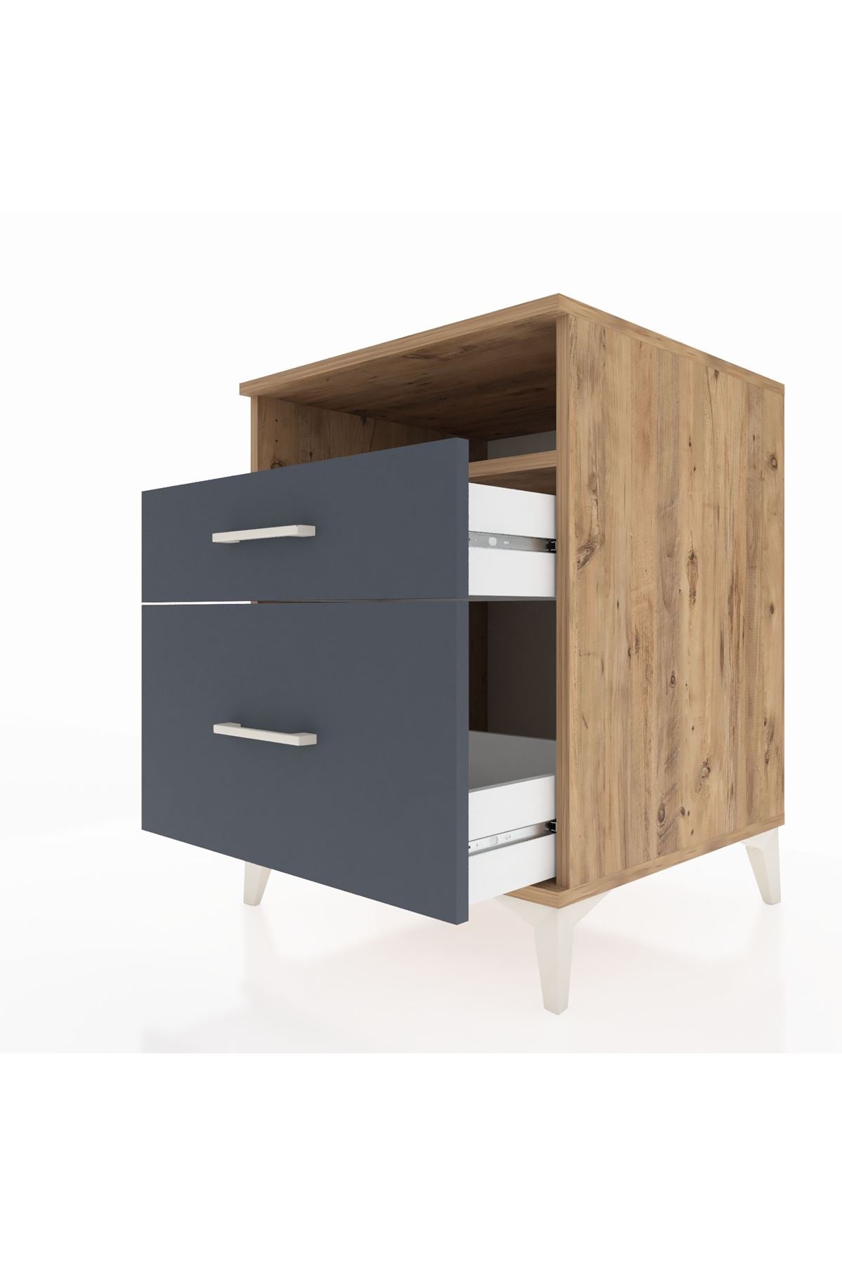Kronos Komodin Tek Raflı 2 Çekmeceli 60x59x80 - S79M006V8C