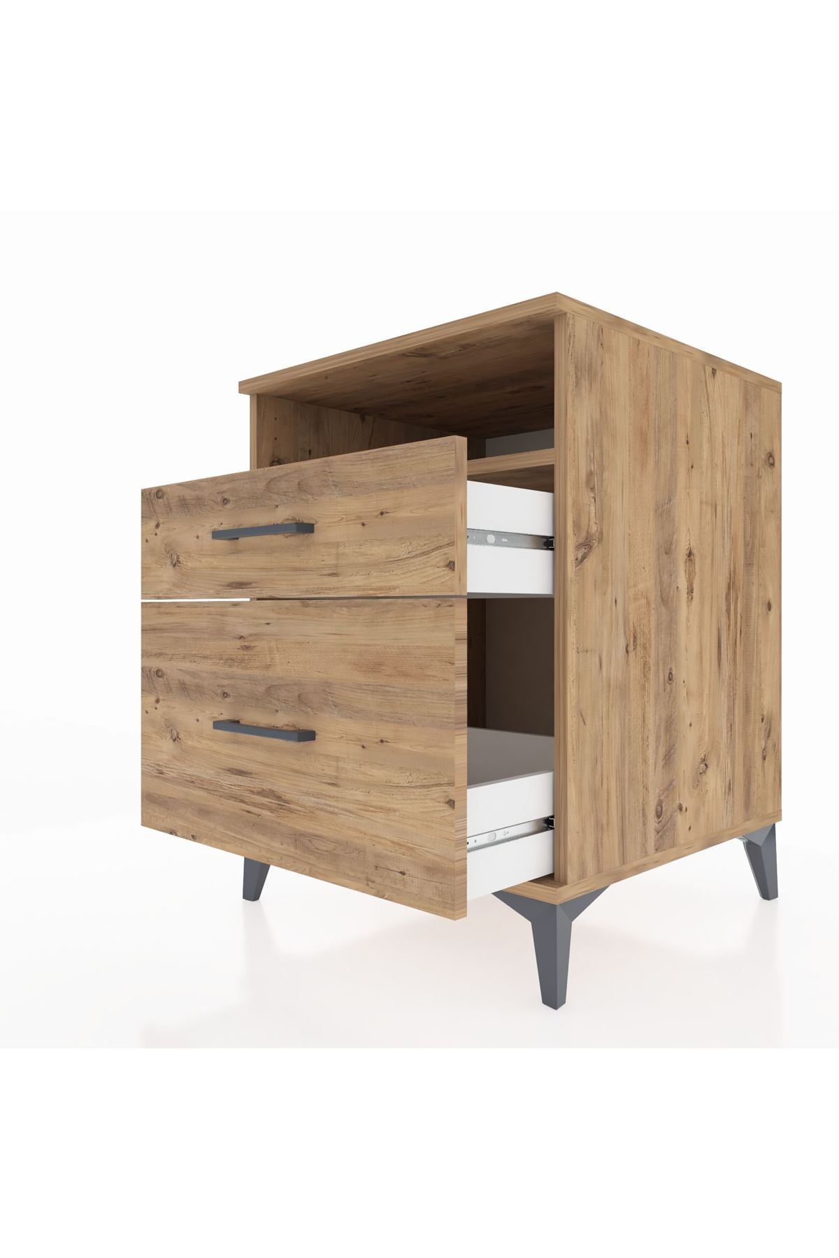 Kronos Komodin Tek Raflı 2 Çekmeceli 60x59x80 - S79M006V9C