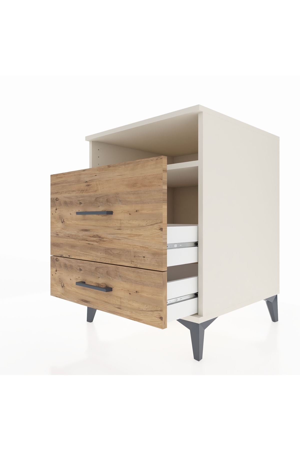 Kronos Komodin Tek Raflı 2 Çekmeceli 60x59x80 - S79M007V3C