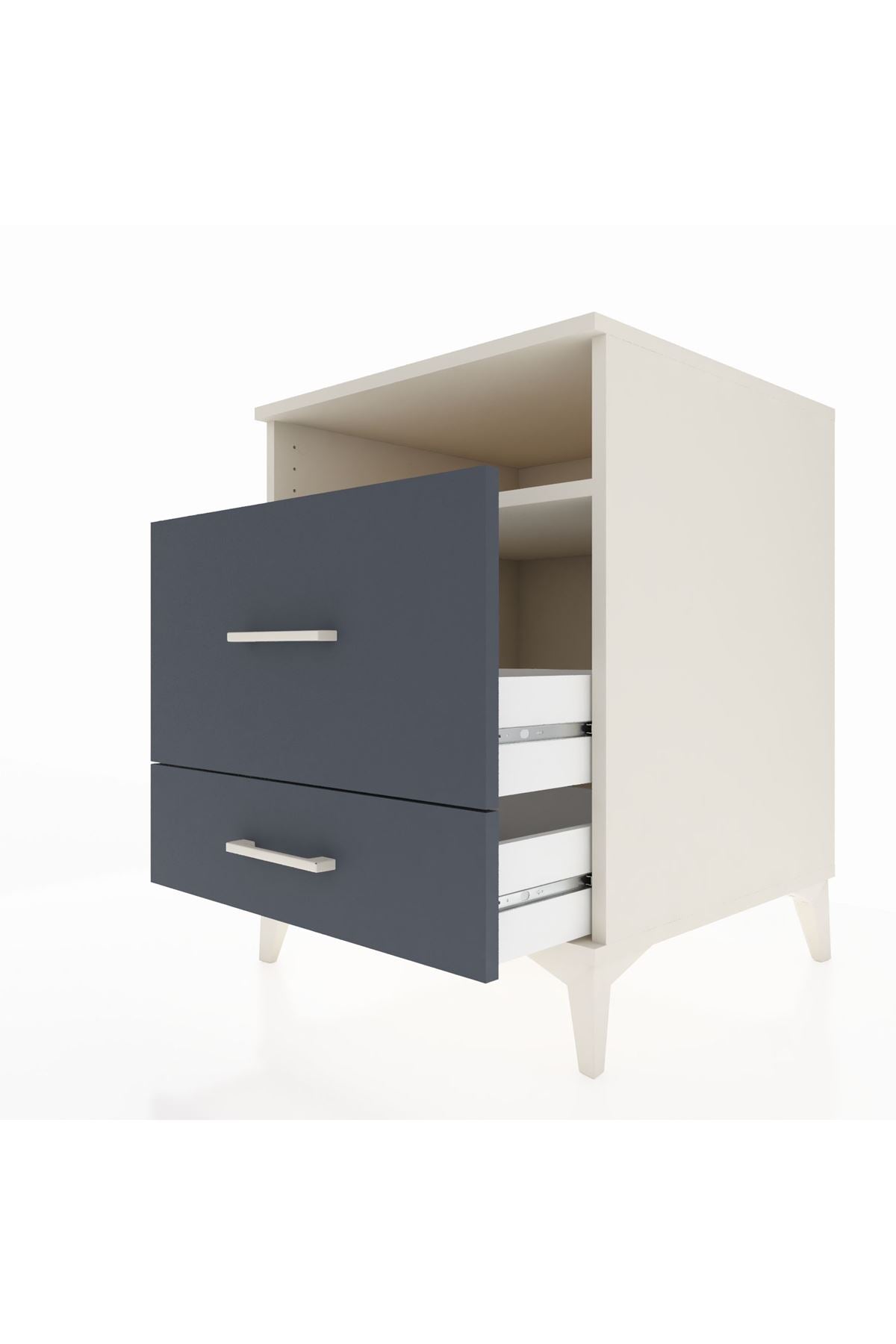 Kronos Komodin Tek Raflı 2 Çekmeceli 60x59x80 - S79M008V2C