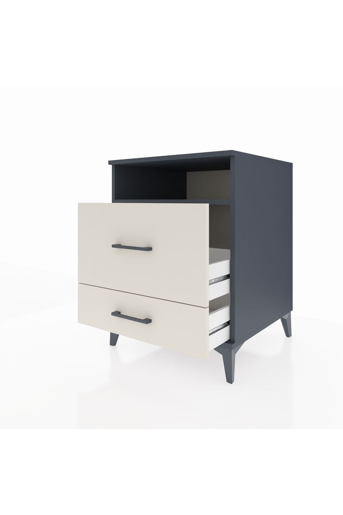 Kronos Komodin Tek Raflı 2 Çekmeceli 60x59x80 - S79M008V4C
