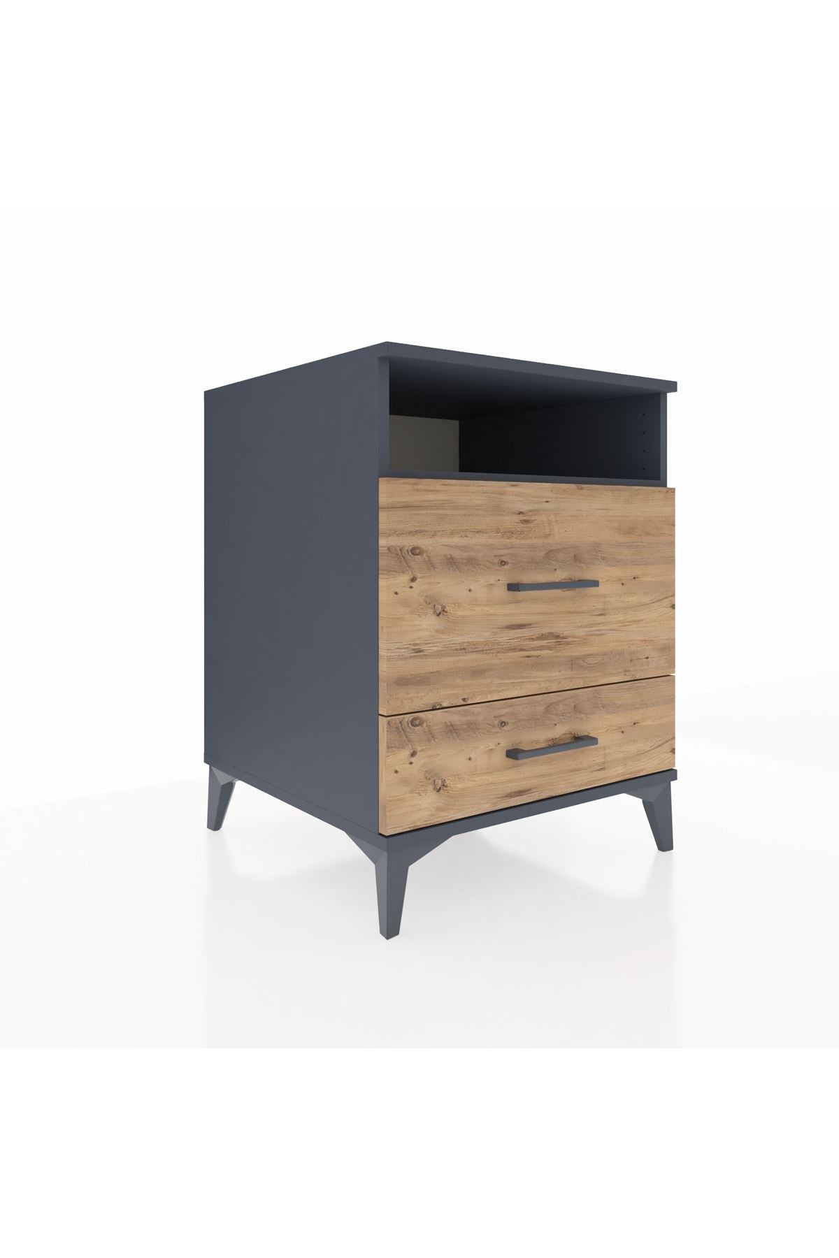 Kronos Komodin Tek Raflı 2 Çekmeceli 60x59x80 - S79M008V6C