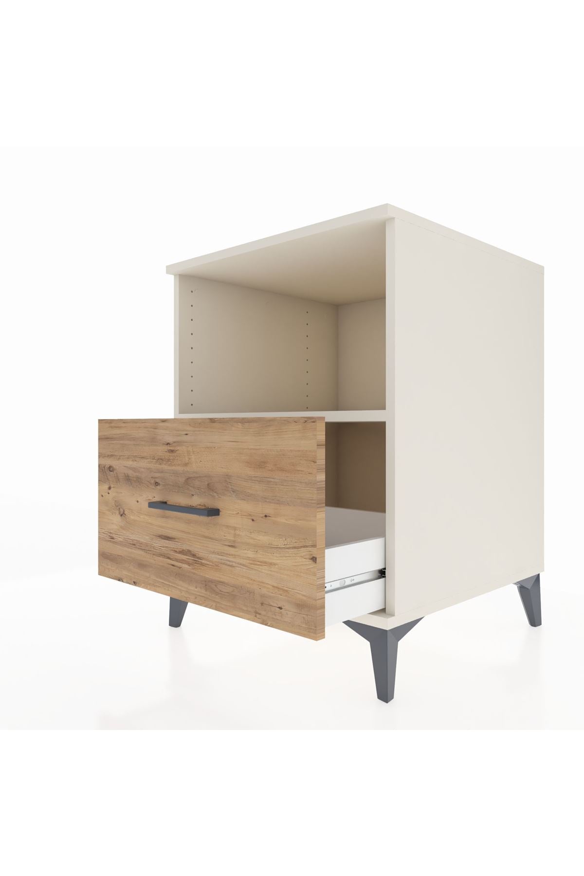 Kronos Komodin Tek Raflı Tek Çekmeceli 60x59x80 - S79M011V3C