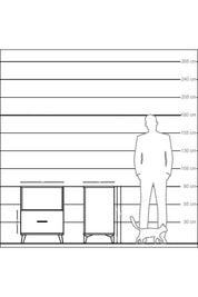 Kronos Komodin Tek Raflı Tek Çekmeceli 60x59x80 - S79M011V4C