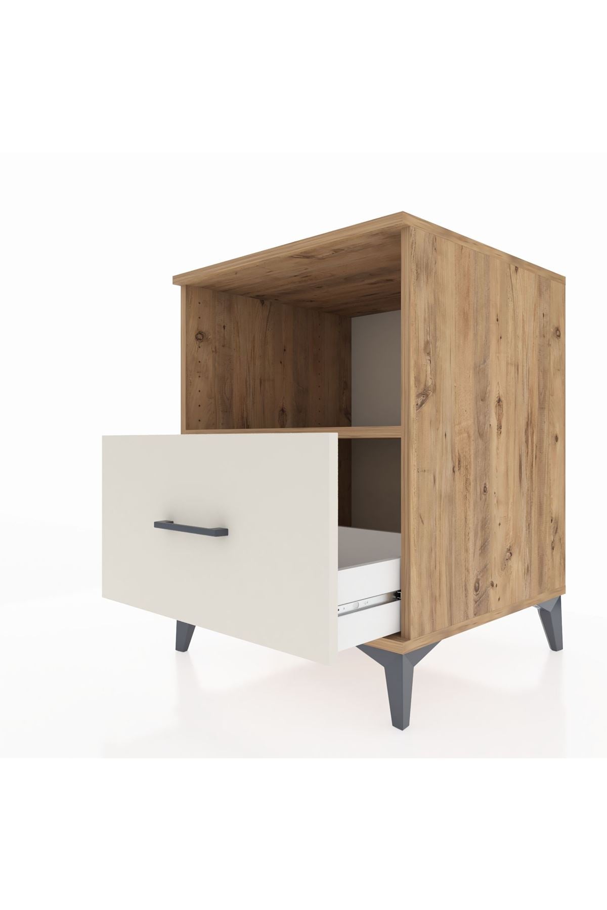 Kronos Komodin Tek Raflı Tek Çekmeceli 60x59x80 - S79M011V7C