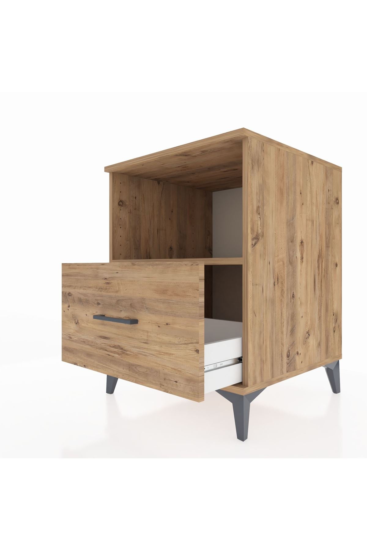 Kronos Komodin Tek Raflı Tek Çekmeceli 60x59x80 - S79M011V9C