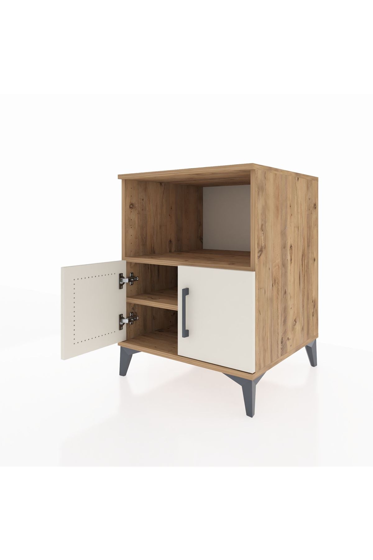 Kronos Komodin 2 Raflı 2 Kapaklı 60x59x80 - S79M012V7C