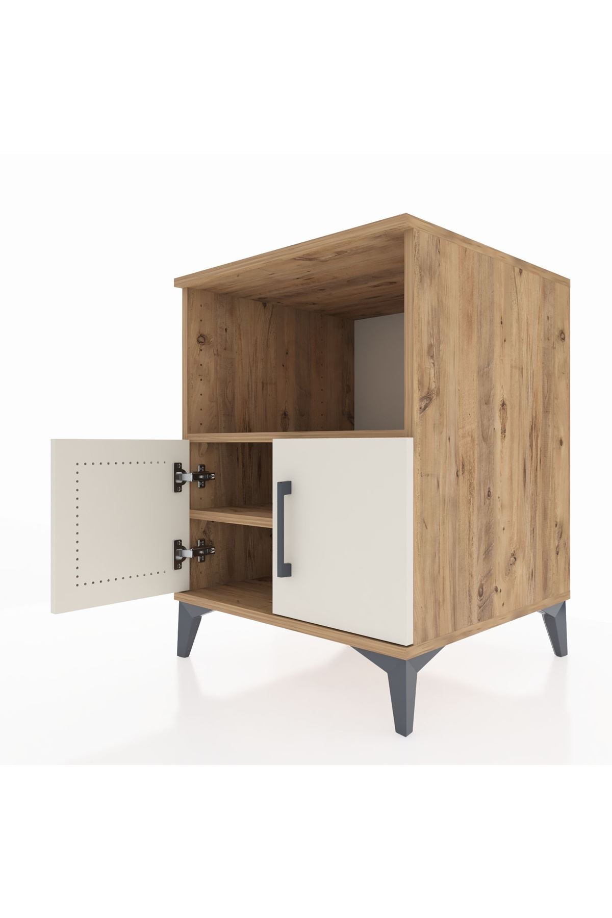 Kronos Komodin 2 Raflı 2 Kapaklı 60x59x80 - S79M012V7C
