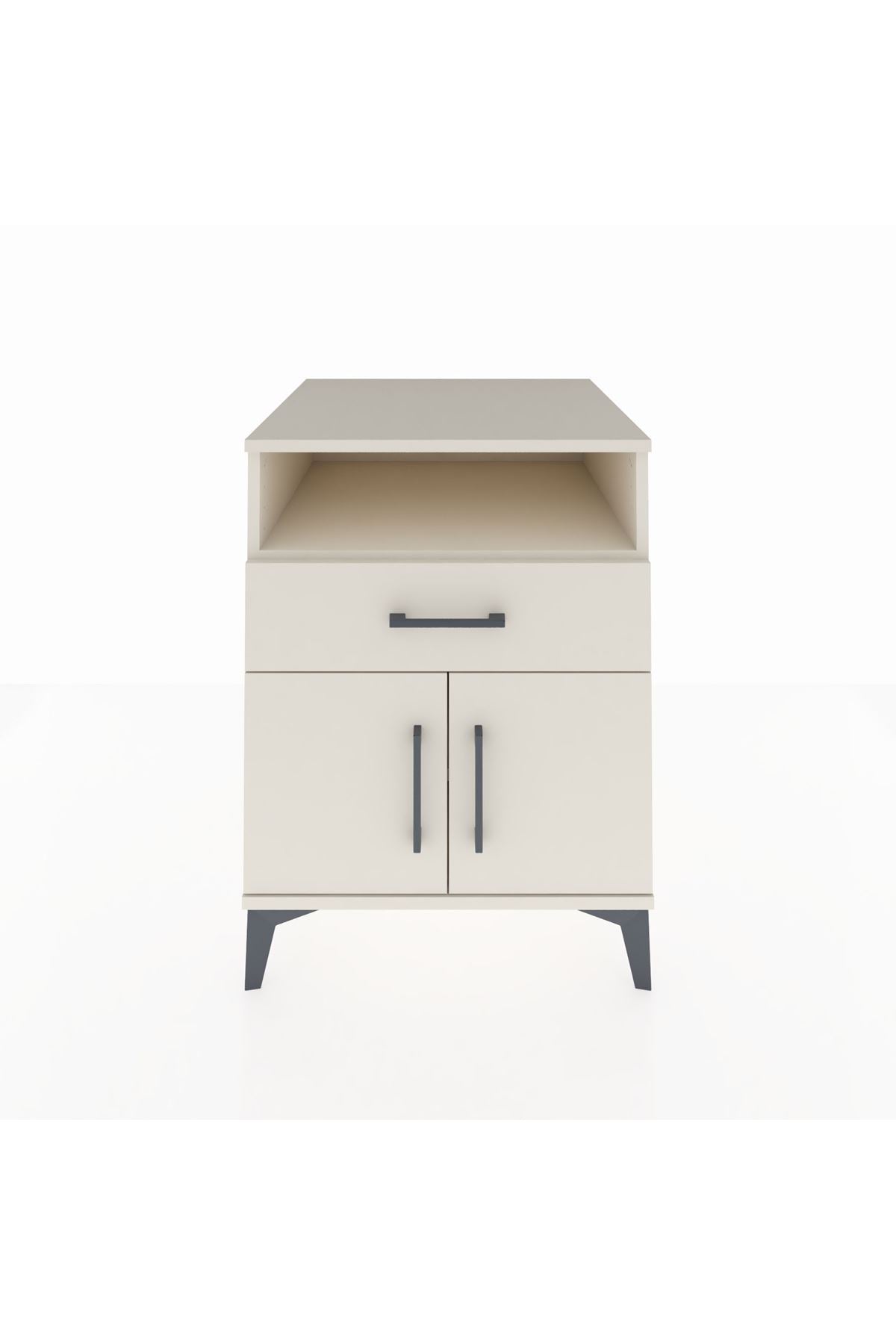 Kronos Komodin 2 Raflı Tek Çekmeceli 2 Kapaklı 60x59x80 - S79M014V1C