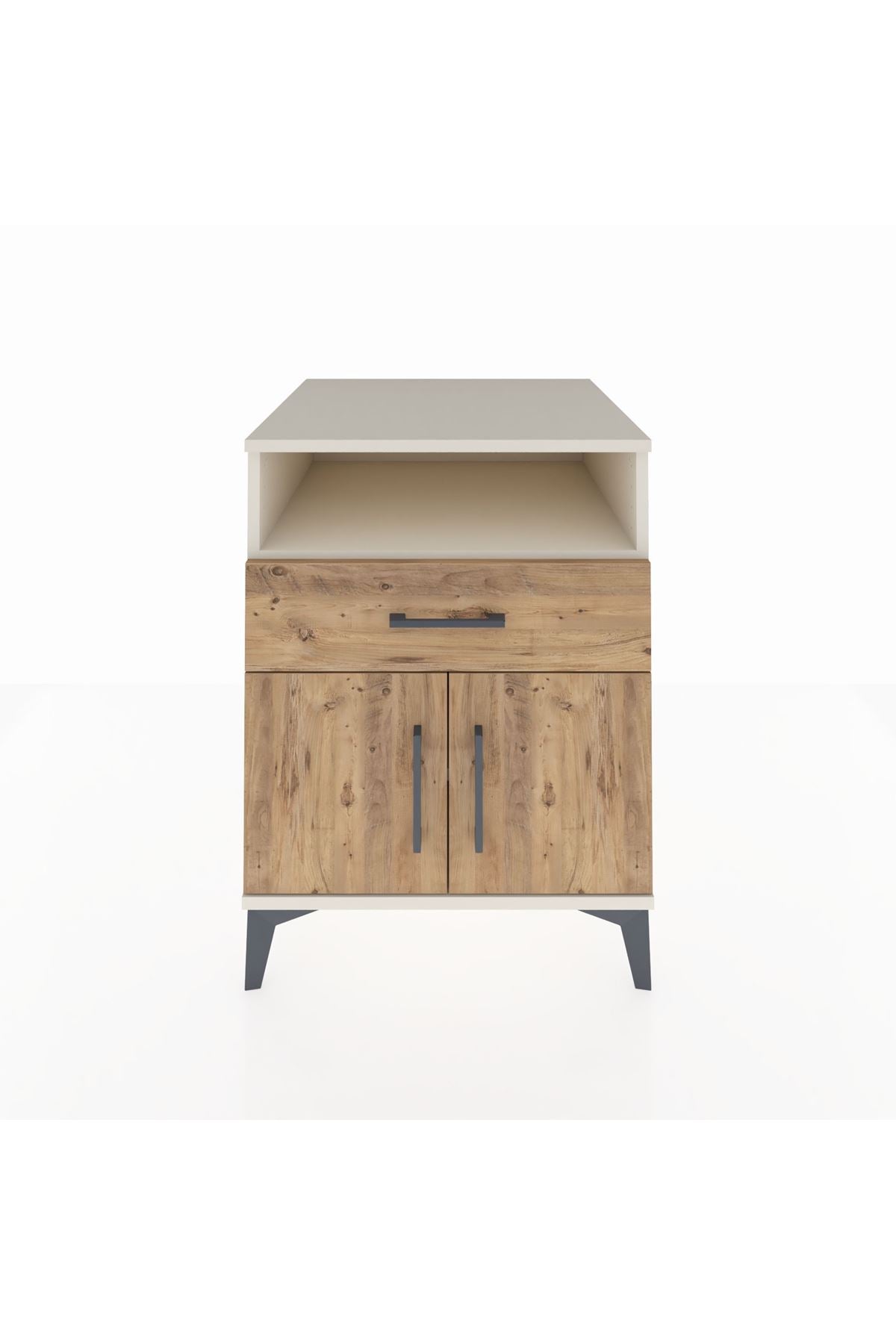 Kronos Komodin 2 Raflı Tek Çekmeceli 2 Kapaklı 60x59x80 - S79M014V3C