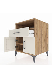 Kronos Komodin 2 Raflı Tek Çekmeceli 2 Kapaklı 60x59x80 - S79M014V7C