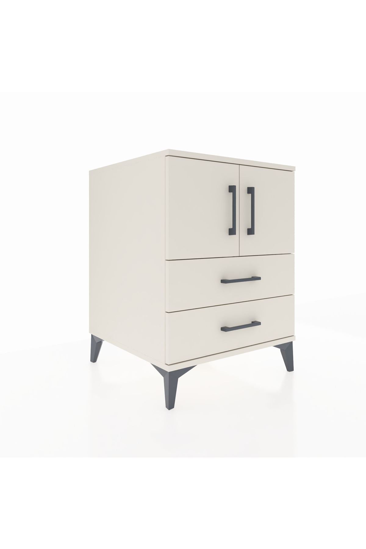 Kronos Komodin 2 Raflı 2 Çekmeceli 2 Kapaklı 60x59x80 - S79M015V1C