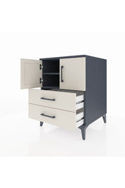 Kronos Komodin 2 Raflı 2 Çekmeceli 2 Kapaklı 60x59x80 - S79M015V4C
