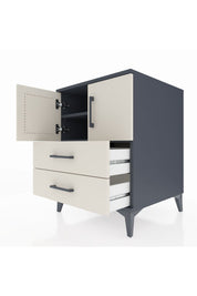 Kronos Komodin 2 Raflı 2 Çekmeceli 2 Kapaklı 60x59x80 - S79M015V4C