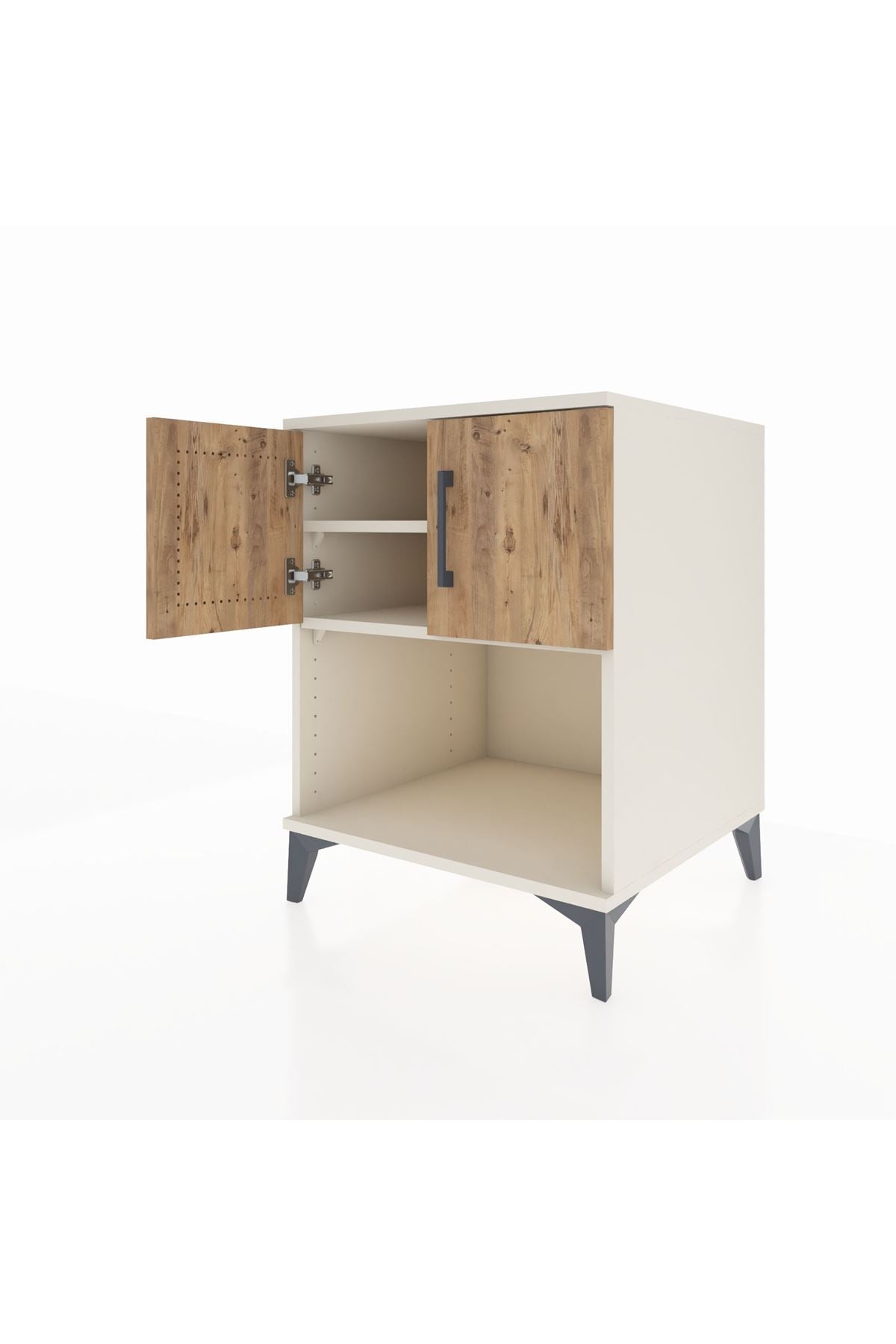Kronos Komodin 2 Raflı 2 Kapaklı 60x59x80 - S79M016V3C