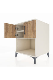 Kronos Komodin 2 Raflı 2 Kapaklı 60x59x80 - S79M016V3C
