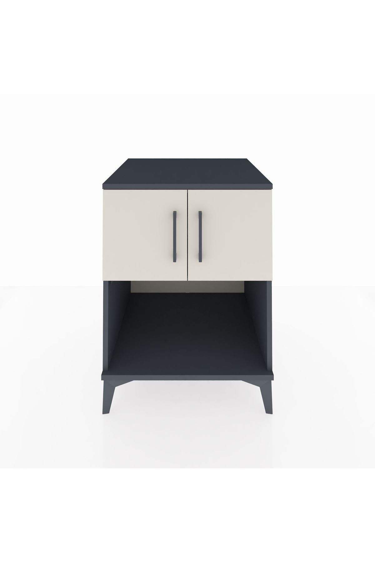 Kronos Komodin 2 Raflı 2 Kapaklı 60x59x80 - S79M016V4C