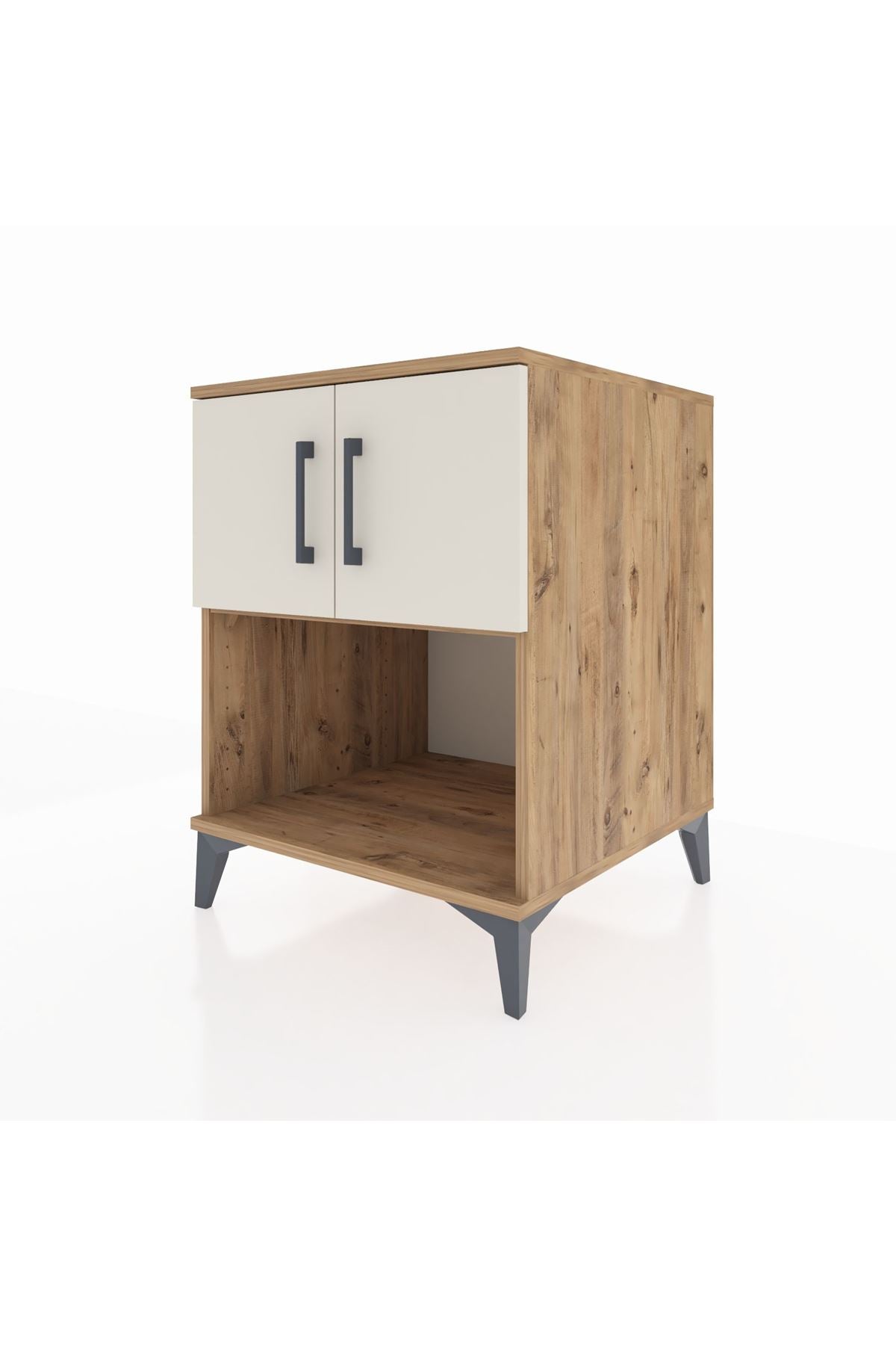 Kronos Komodin 2 Raflı 2 Kapaklı 60x59x80 - S79M016V7C