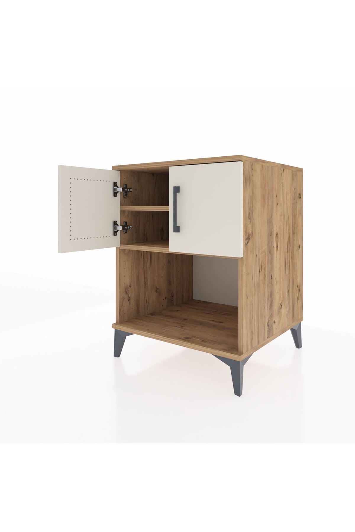Kronos Komodin 2 Raflı 2 Kapaklı 60x59x80 - S79M016V7C