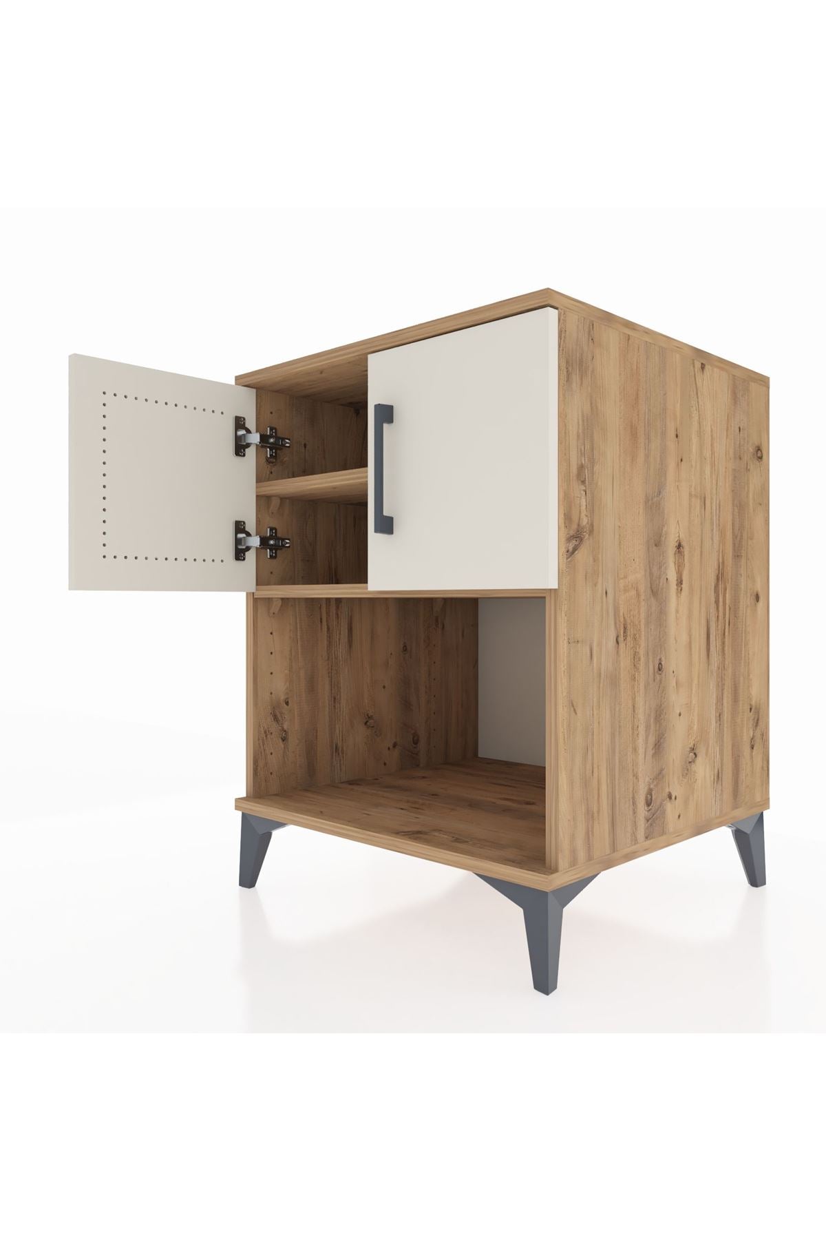 Kronos Komodin 2 Raflı 2 Kapaklı 60x59x80 - S79M016V7C