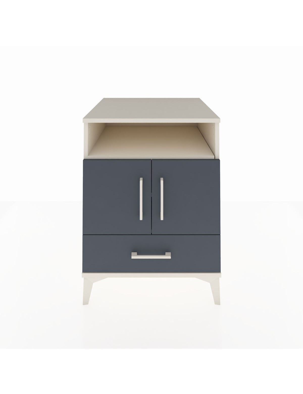 Kronos Komodin 3 Raflı Tek Çekmeceli 2 Kapaklı 60x59x80 - S79M017V2C