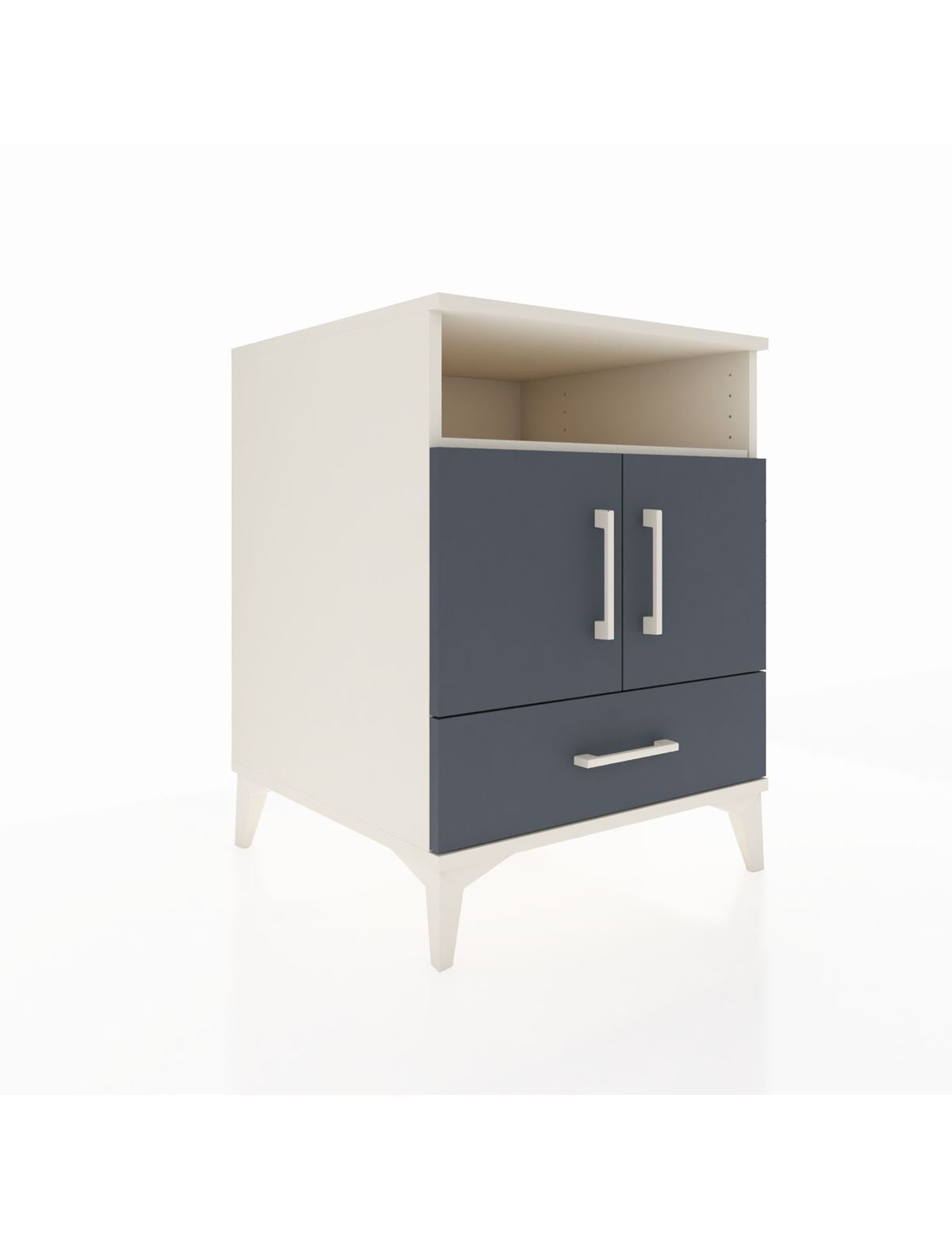 Kronos Komodin 3 Raflı Tek Çekmeceli 2 Kapaklı 60x59x80 - S79M017V2C