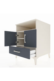 Kronos Komodin 3 Raflı Tek Çekmeceli 2 Kapaklı 60x59x80 - S79M017V2C