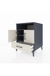 Kronos Komodin 3 Raflı Tek Çekmeceli 2 Kapaklı 60x59x80 - S79M017V4C