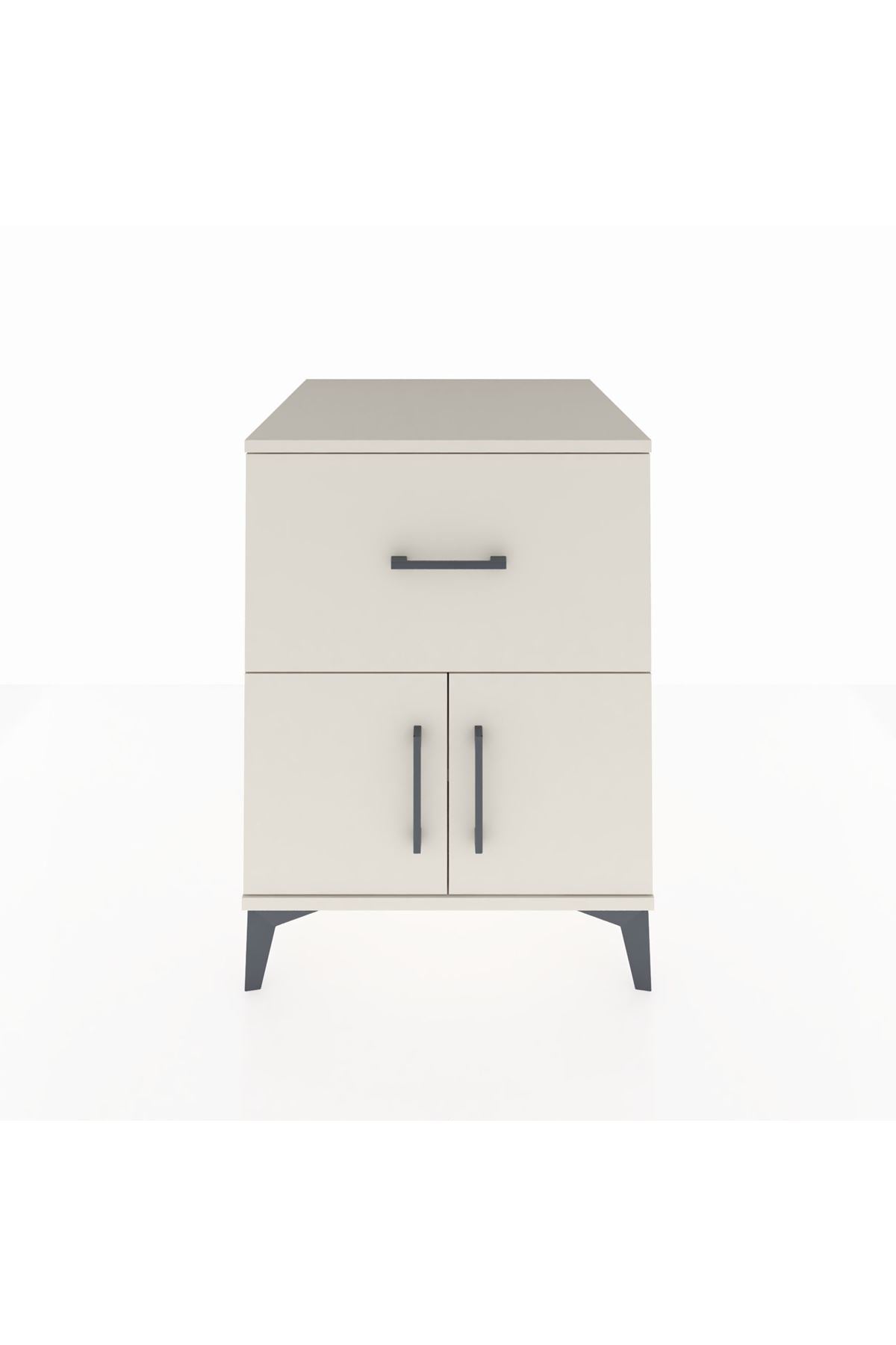 Kronos Komodin Tek Raflı Tek Çekmeceli 2 Kapaklı 60x59x80 - S79M018V1C