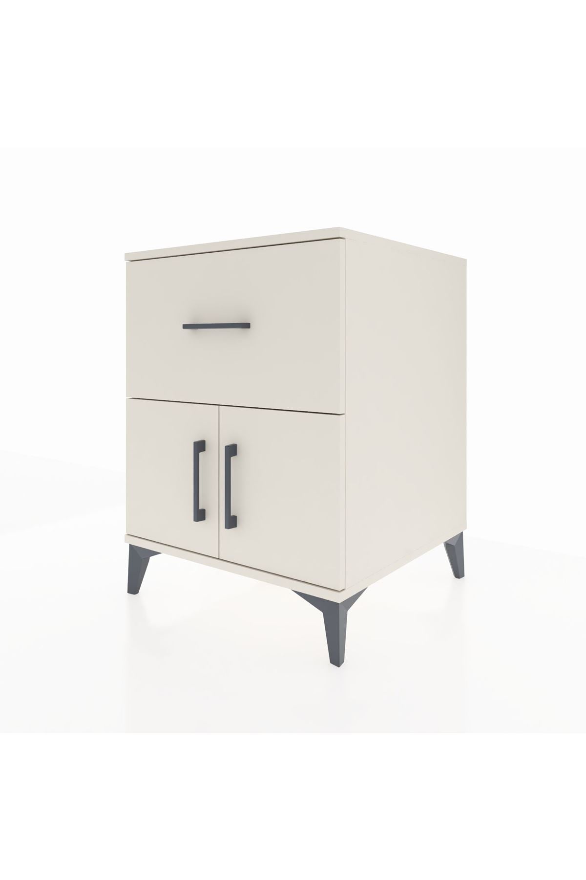 Kronos Komodin Tek Raflı Tek Çekmeceli 2 Kapaklı 60x59x80 - S79M018V1C