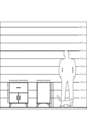 Kronos Komodin Tek Raflı Tek Çekmeceli 2 Kapaklı 60x59x80 - S79M018V5C