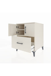 Kronos Komodin 2 Raflı Tek Çekmeceli 2 Kapaklı 60x59x80 - S79M019V1C