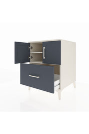 Kronos Komodin 2 Raflı Tek Çekmeceli 2 Kapaklı 60x59x80 - S79M019V2C