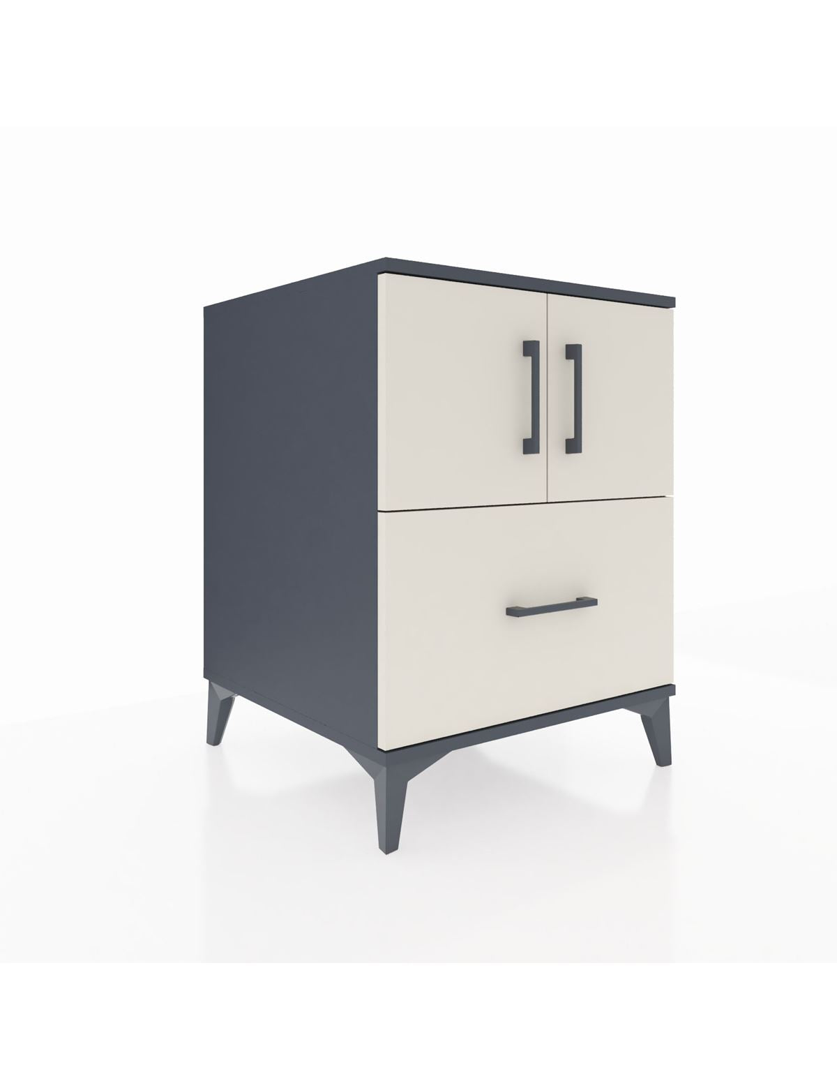 Kronos Komodin 2 Raflı Tek Çekmeceli 2 Kapaklı 60x59x80 - S79M019V4C