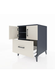 Kronos Komodin 2 Raflı Tek Çekmeceli 2 Kapaklı 60x59x80 - S79M019V4C